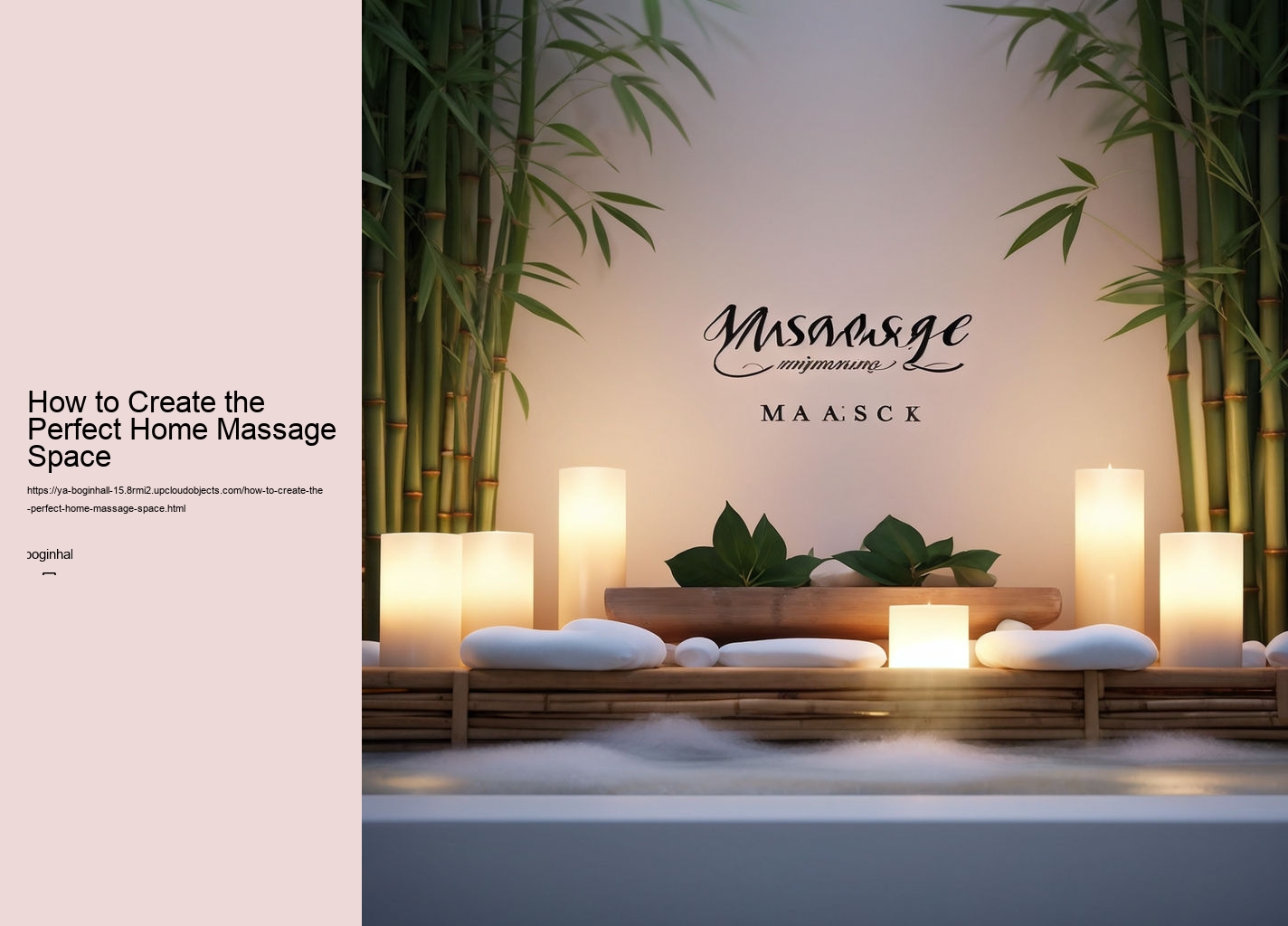 How to Create the Perfect Home Massage Space